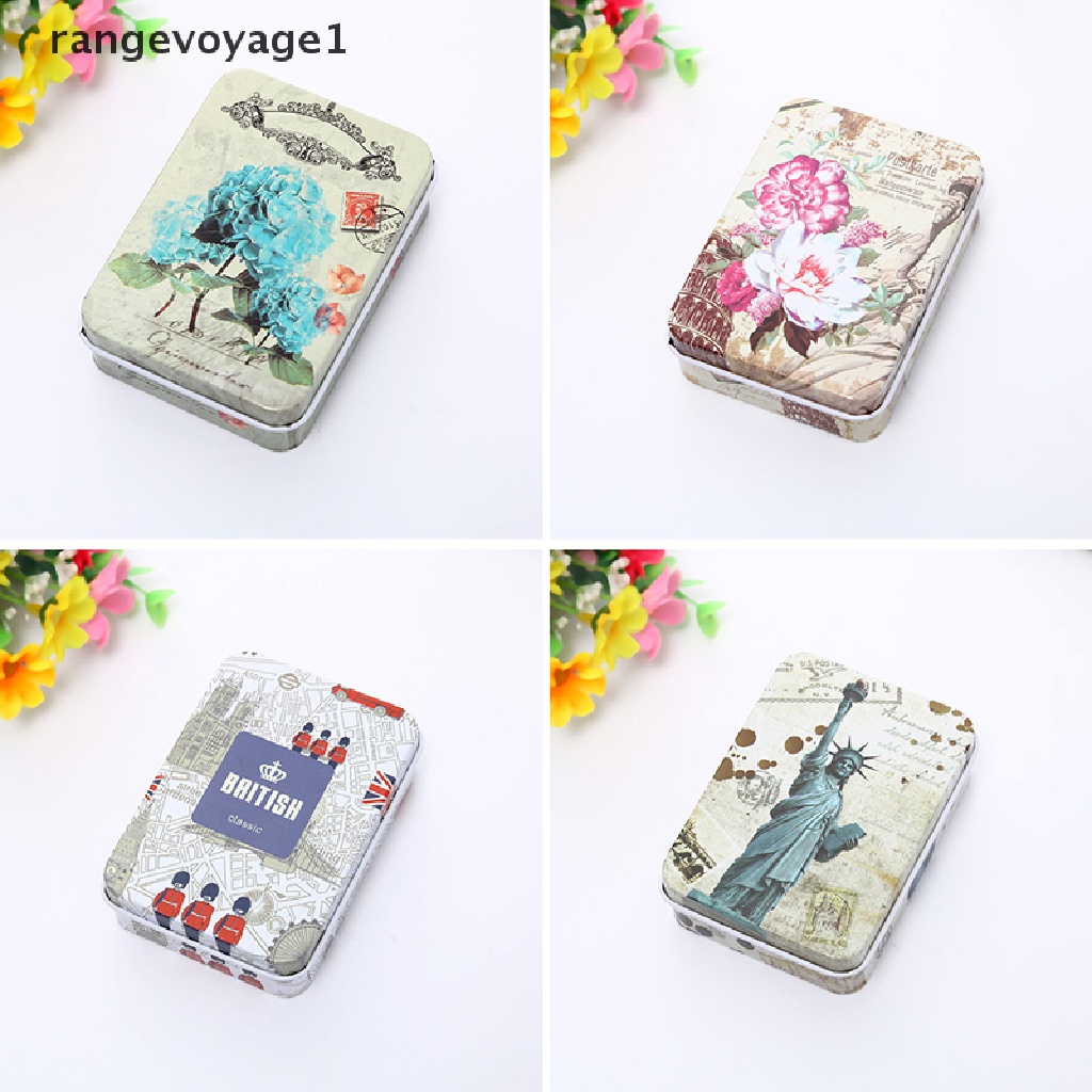 Hộp Thiếc Đựng Trang Sức / Kẹo / Tiền Xu Có Nắp Đậy Kín Họa Tiết Hoạt Hình Mới [rangevoyage1]