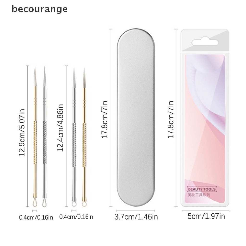 1 Cây Nặn Mụn Đầu Đen / Mụn Trứng Cá Bằng Thép Không Gỉ