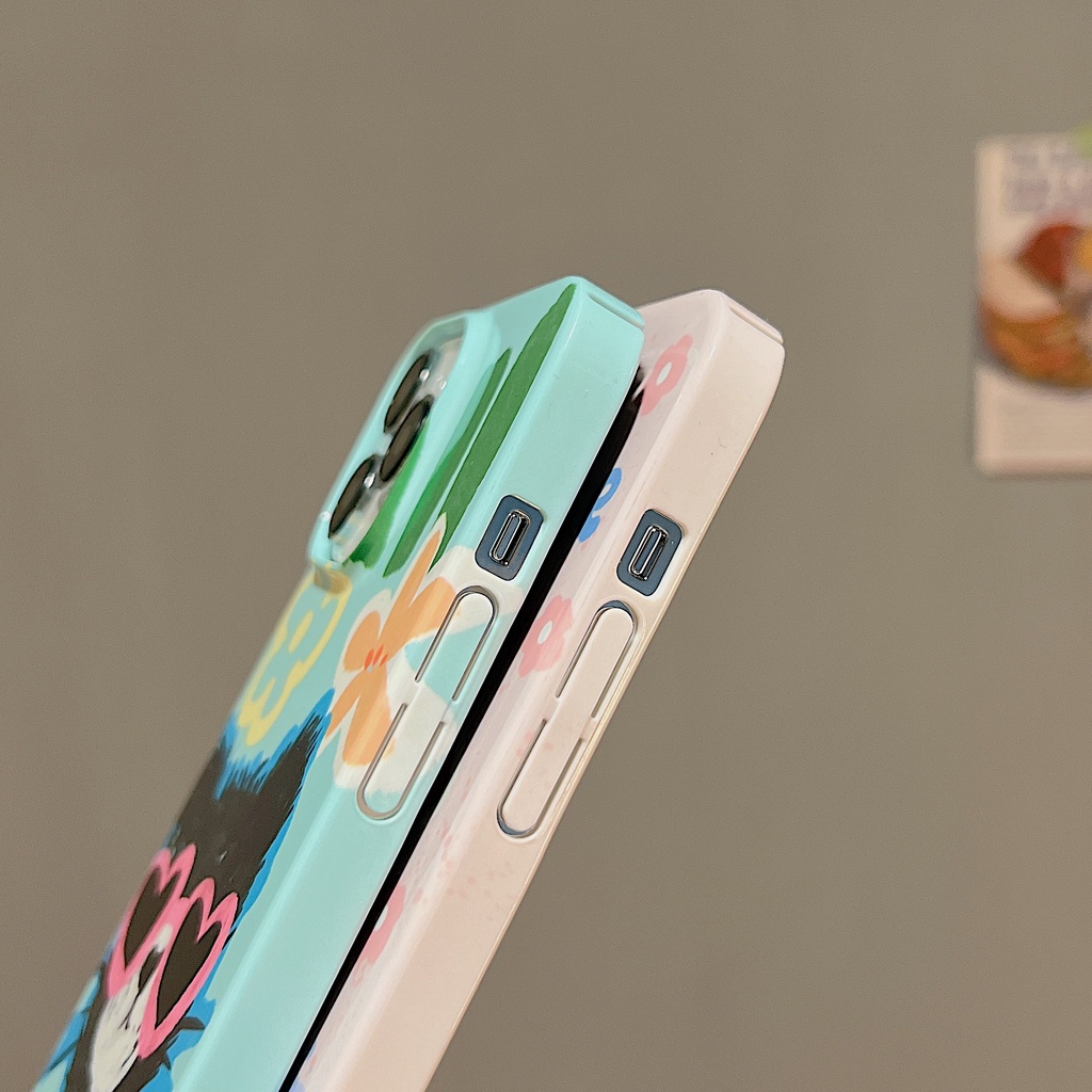 Ốp Điện Thoại PC Cứng In Hình Thỏ / Mèo Graffiti Sáng Tạo Cho iPhone 14 13 Pro Max 11 12