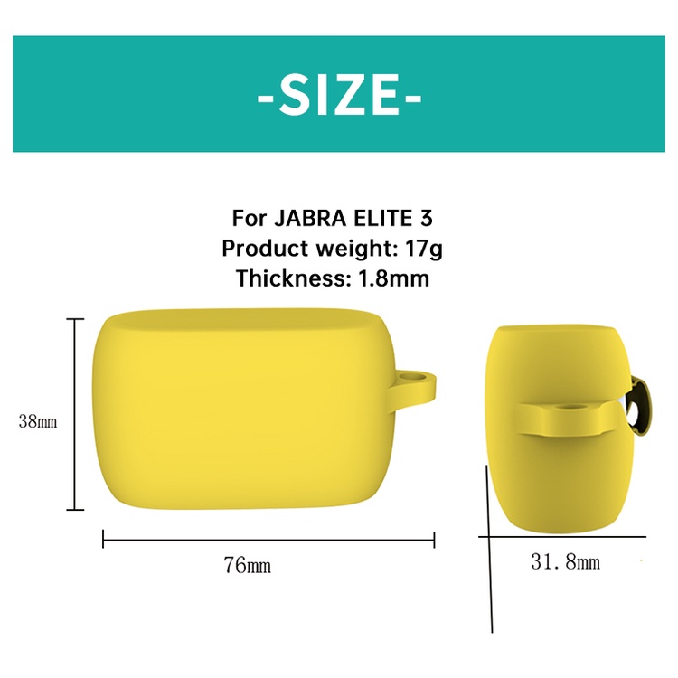1 Vỏ Bảo Vệ Hộp Sạc Tai Nghe ELITE 3 ELITE3 Bằng Silicon Kèm Móc Khóa Tiện Dụng