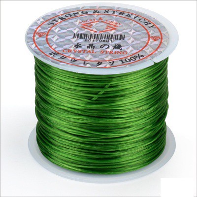 Chỉ tem trắng - Dây chỉ chun chỉ tơ mảnh co dãn để xâu hạt đá phong thủy dài 50m