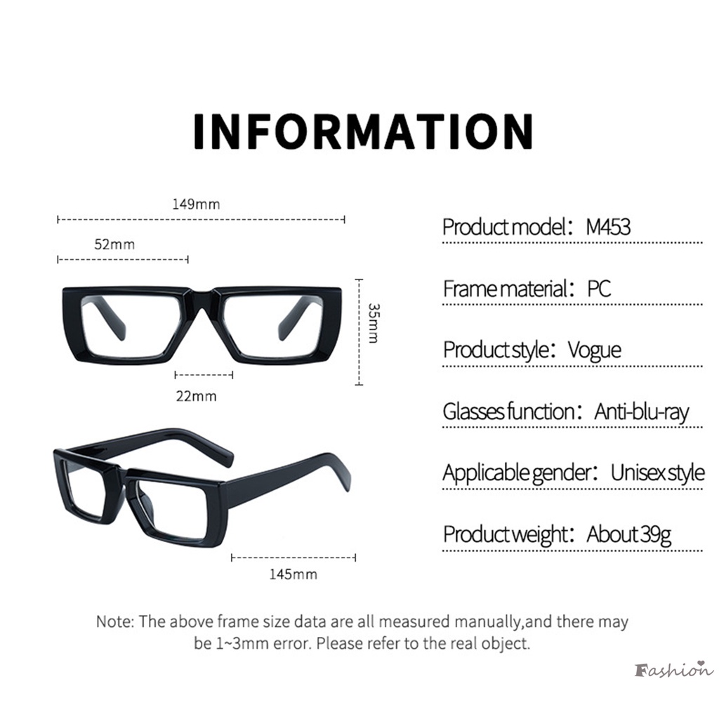 Mắt Kính Gọng Vuông Chống Ánh Sáng Xanh Thời Trang