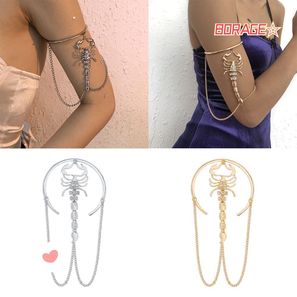 Borag Vòng Đeo Bắp Tay Kiểu Hình Học Tua Rua Phong Cách Punk Cổ Điển