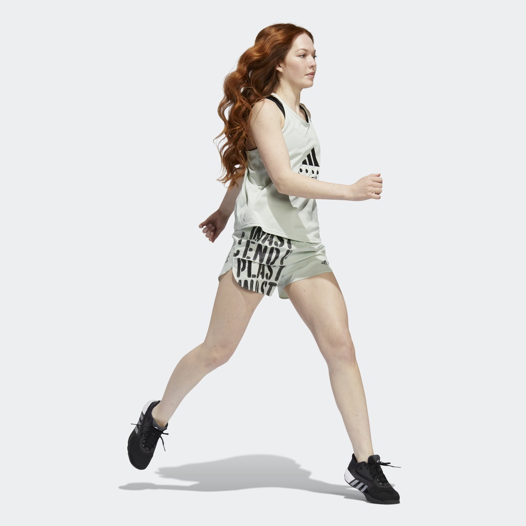 adidas Chạy Quần Short Chạy Bộ Run Fast Kèm Quần Lót Bên Trong Nữ màu xanh lá HA4293