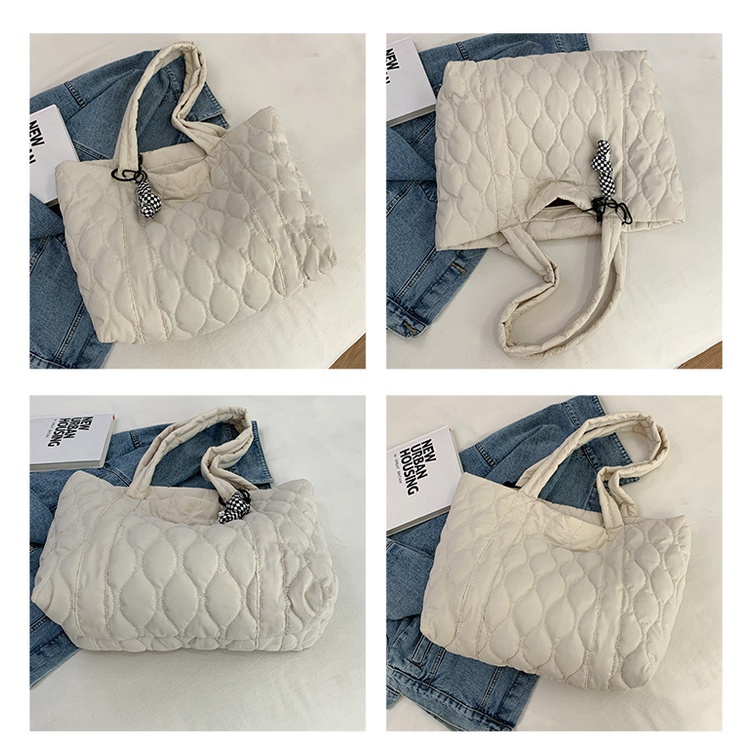 Túi Xách Tote Vải Cotton Cỡ Lớn Họa Tiết Đám Mây Thời Trang Cho Nữ