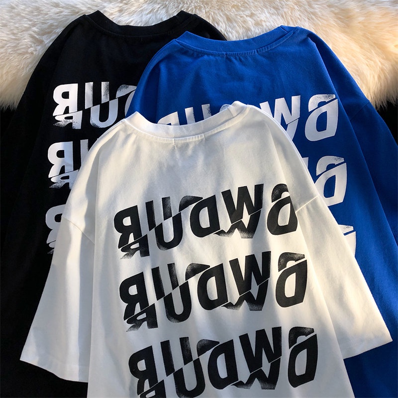 Áo Thun Tay Ngắn In Chữ Số Thời Trang Mùa Hè Cho Nam