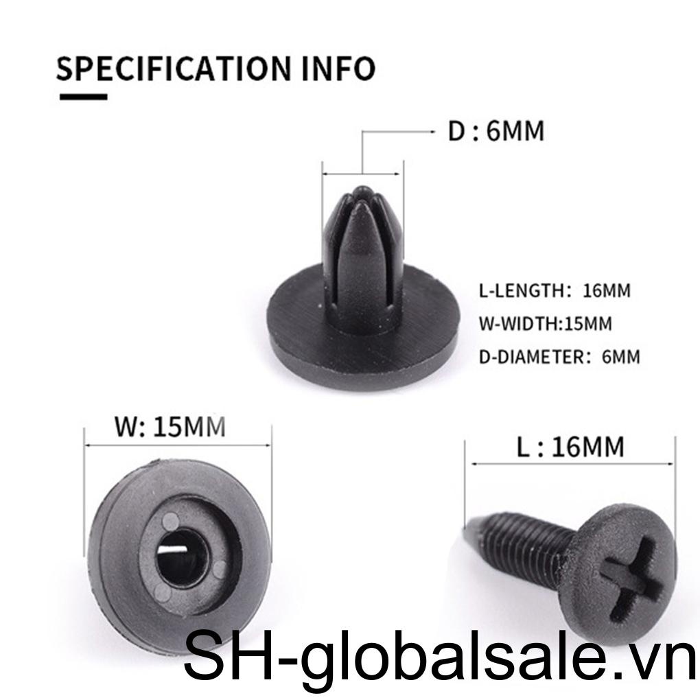 Set 100 Đinh Tán Nhựa Cho Corolla / Honda Civic Accord