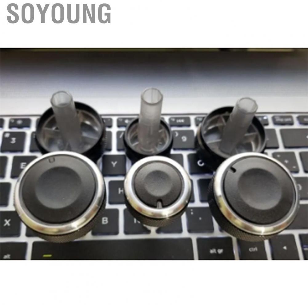 Soyoung Air Conditioning Knob  AC Control Long Lasting High Strength Aluminium Alloy for Autos