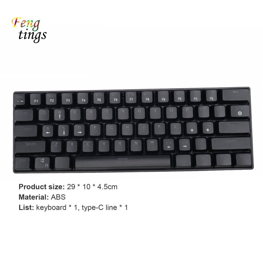 Bàn Phím Cơ DK61 61 Phím Type-C Chống Thấm Nước Dành Cho Văn Phòng