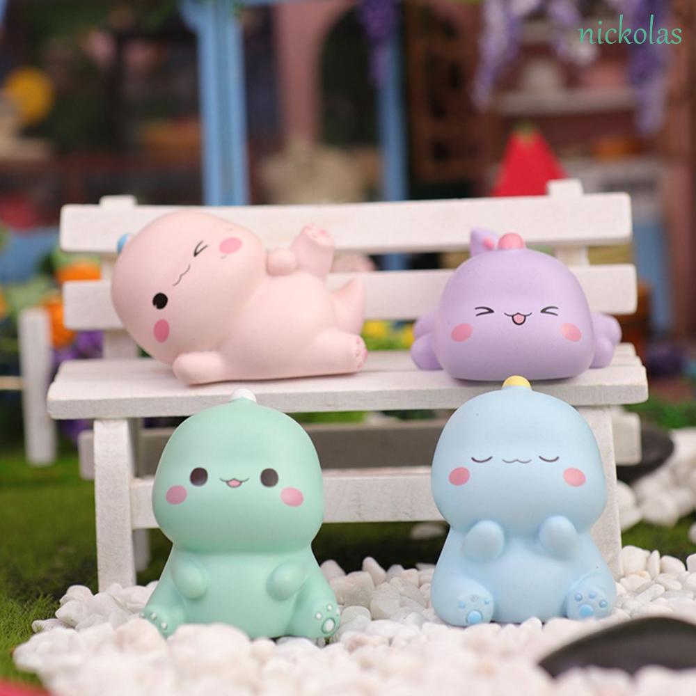 Đồ trang trí Khủng Long Hoạt Hình Mini Bằng Nhựa Resin Trang Trí Nhà Cửa