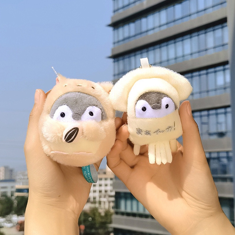 Móc Khóa Hình Chim Cánh Cụt Nhồi Bông Dễ Thương