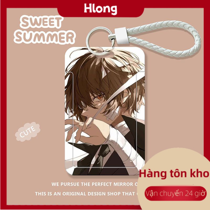 Ví Dazai Osamu Nakahara Đựng Thẻ ID / Thẻ Sinh Viên Trung Học Màu Trơn Kiểm Soát Truy Cập Trung Học