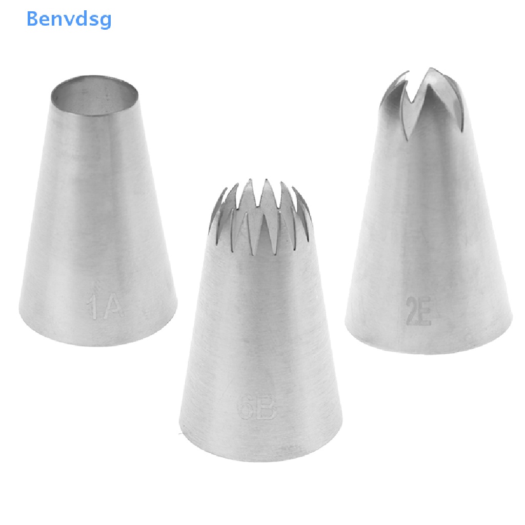 Bộ 3 Đuôi Bắt Bông Kem Bằng Thép Không Gỉ Tiện Dụng