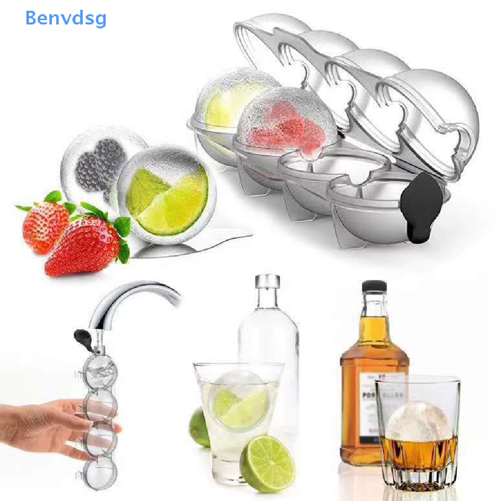 Khuôn Làm Đá 4 Ngăn Bằng Silicone Linh Hoạt