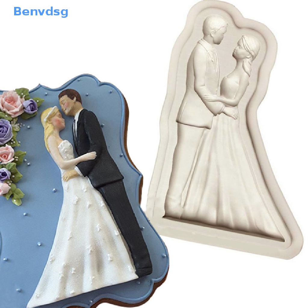 Benvdsg &gt; Khuôn Silicone Hình Cặp Đôi Cô Dâu Chú Rể Trang Trí Bánh Kem Ngày Cưới
