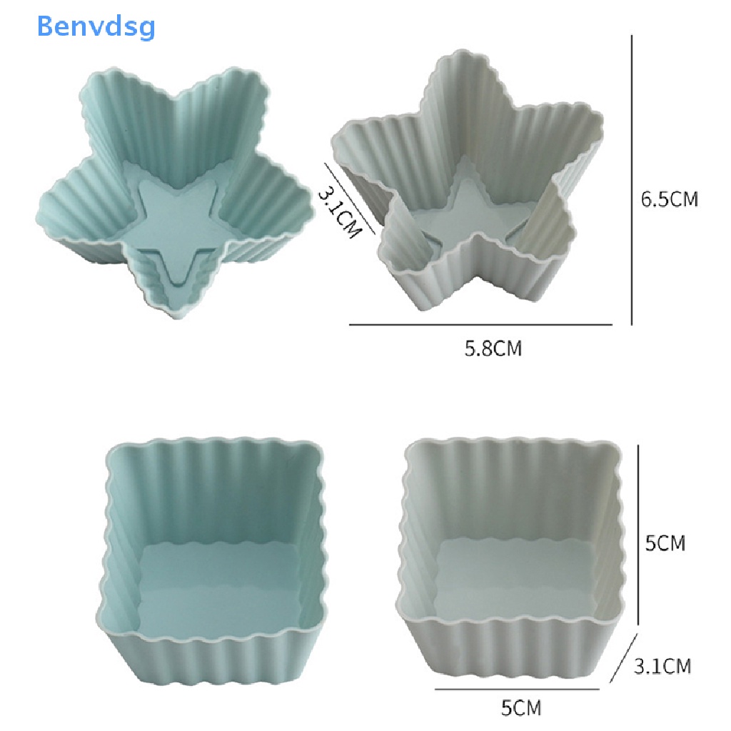 Bộ 6 Khuôn Silicone Làm Bánh Không Nhiệt Có Thể Tái Sử Dụng