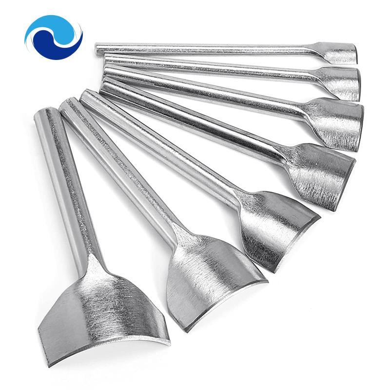 Bộ 7 Dụng Cụ Đục Lỗ Cạnh Dây Nịt Da Hình Vòng Cung 1 / 4 10-40mm