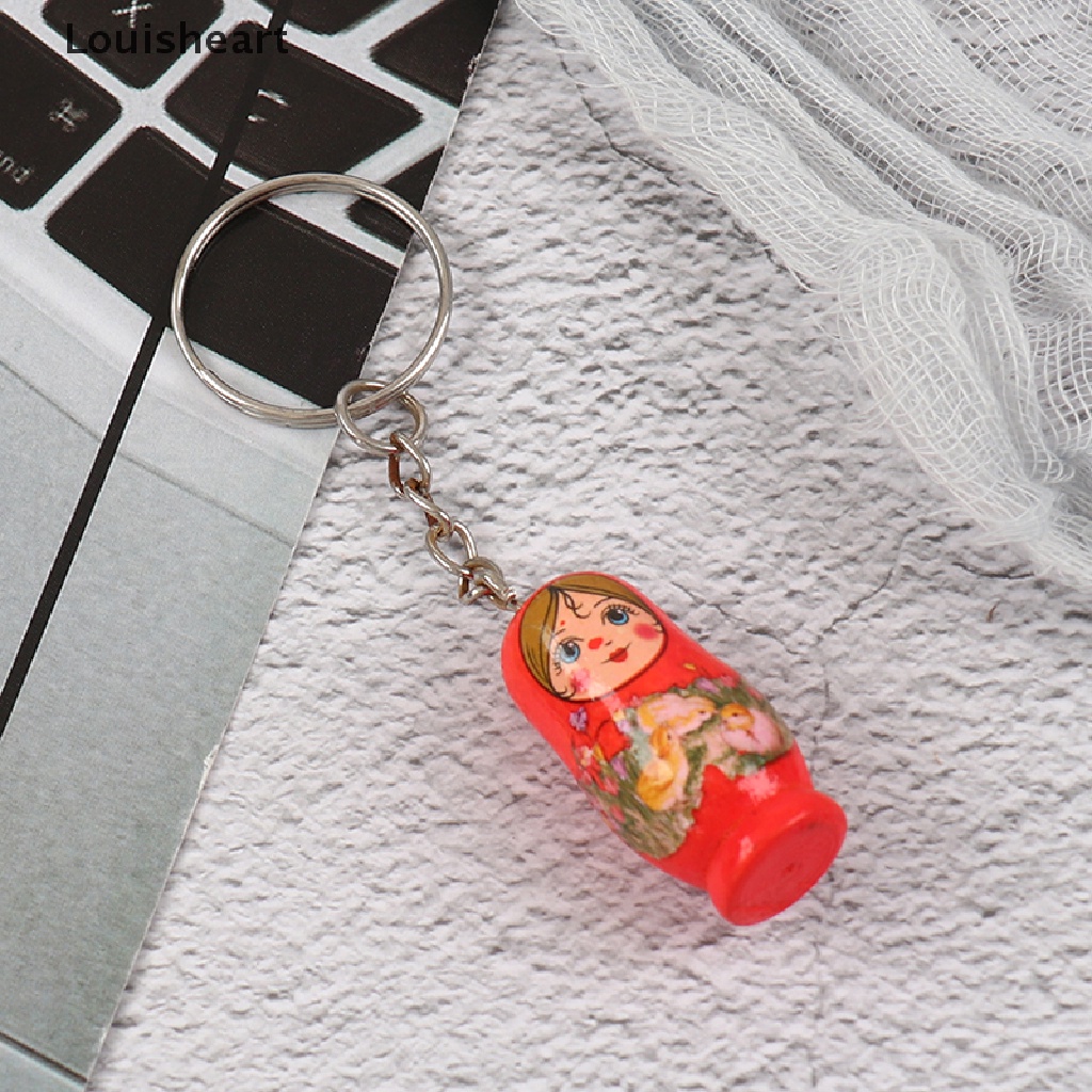 12 Móc Khóa Búp Bê Nga Matryoshka Bằng Gỗ