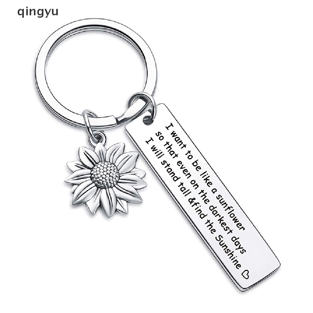 Qingyu Móc Khóa Hình Hoa Hướng Dương Truyền Cảm Hứng Tình Bạn Di Chuyển Được Làm Quà Tặng Tình Bạn