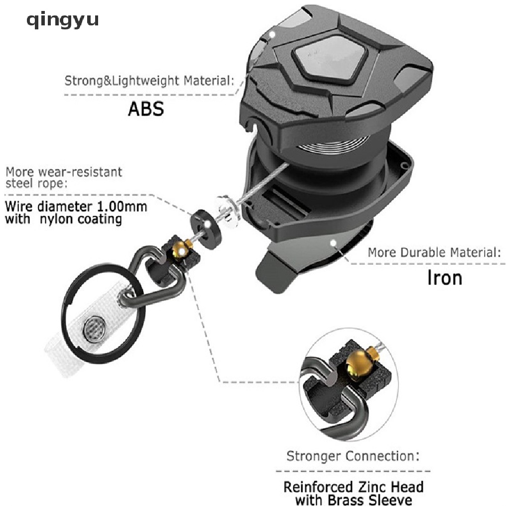 Dây Móc Khóa Thể Thao Co Giãn Chống Trộm Dễ Tháo Rời Bằng Kim Loại