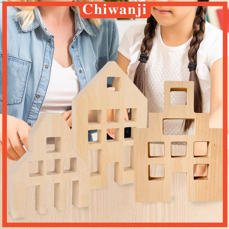 Set 3 Ngôi Nhà Gỗ Dùng Trang Trí Tiệc Sinh Nhật Cho Bé Từ 4 Đến 8 Tuổi