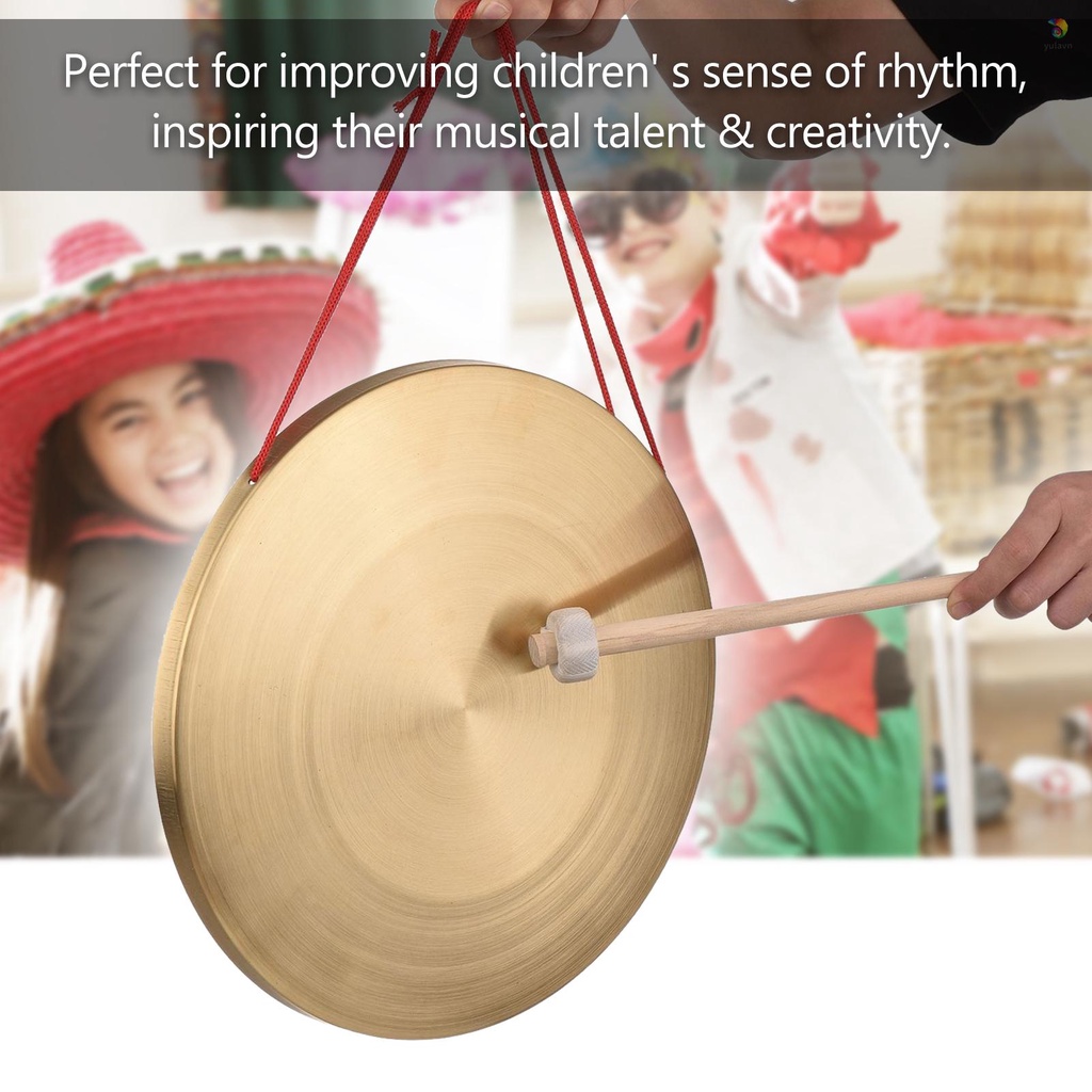 Cây Gõ Cymbals Bằng Đồng Thau 30cm Có Búa Đầu Tròn