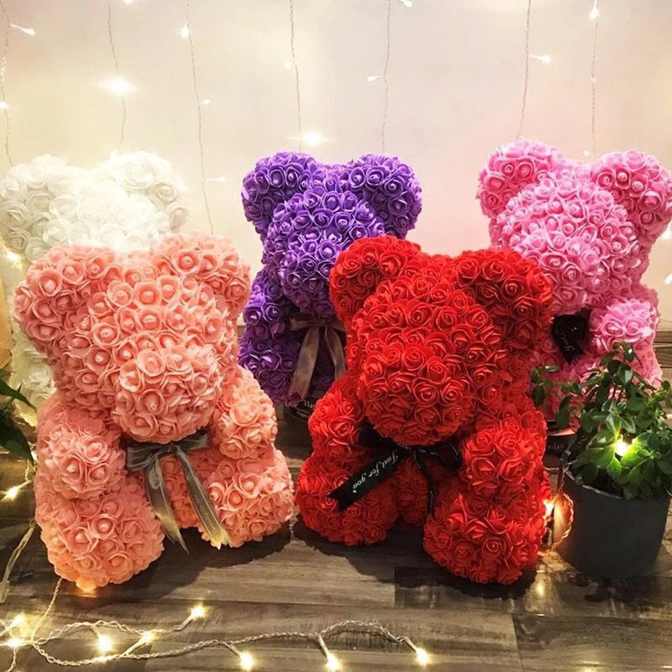 Everlasting Hug Rose Bear Doll Female PE Eternal Flower Birthday Present