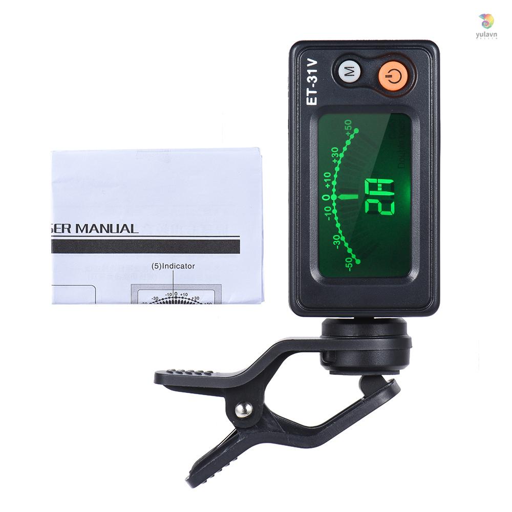 Dụng Cụ Chỉnh Tông Kẹp Tự Động eno ET-31V Đa Năng Có Màn Hình LCD Cho Violin Viola Cello Double Bass Chromatic