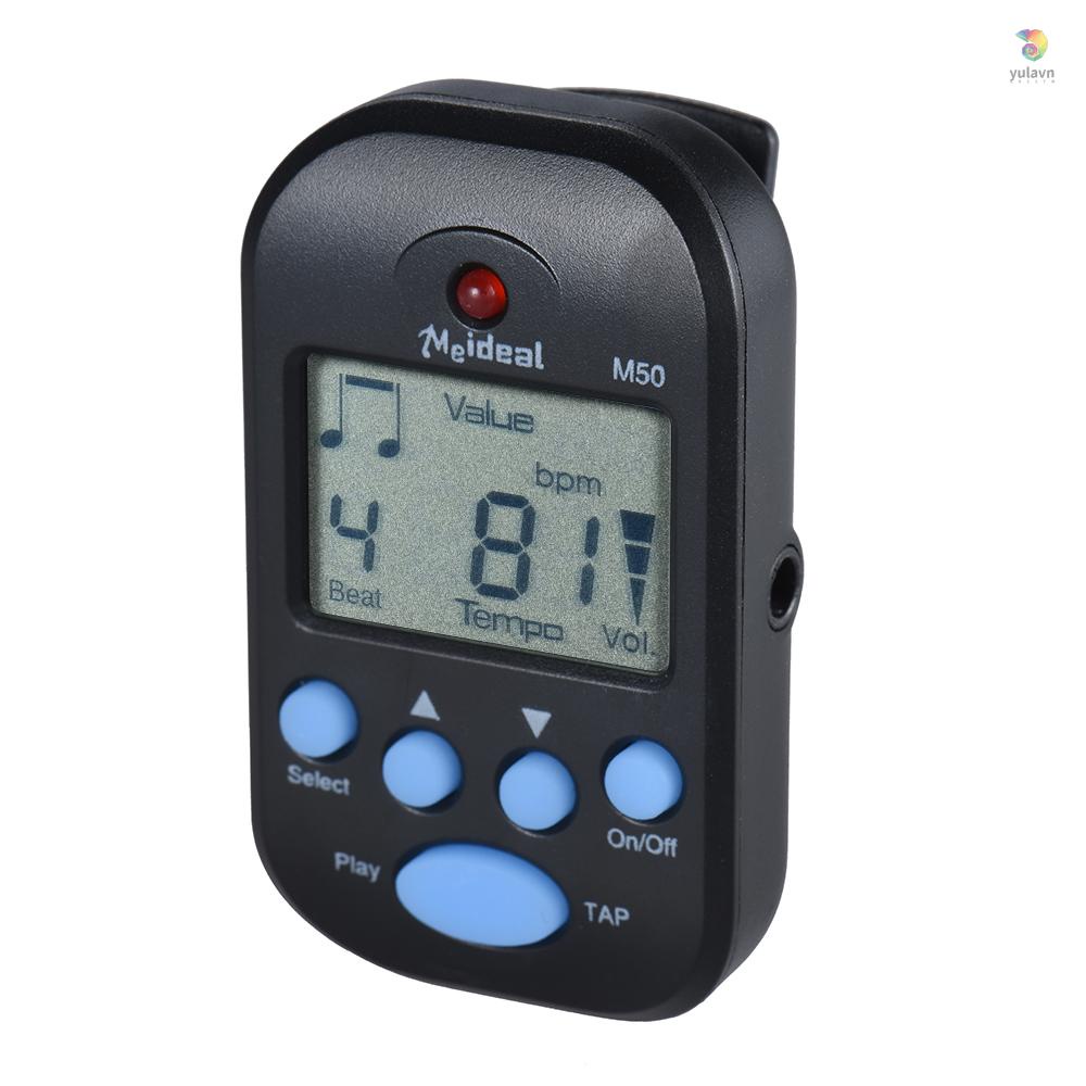 Kẹp Nhiệt Độ Kỹ Thuật Số Màn Hình LCD Trọng Lượng Nhẹ Và Mini Cho Đàn Violin / Guitar Bass Màu Đen