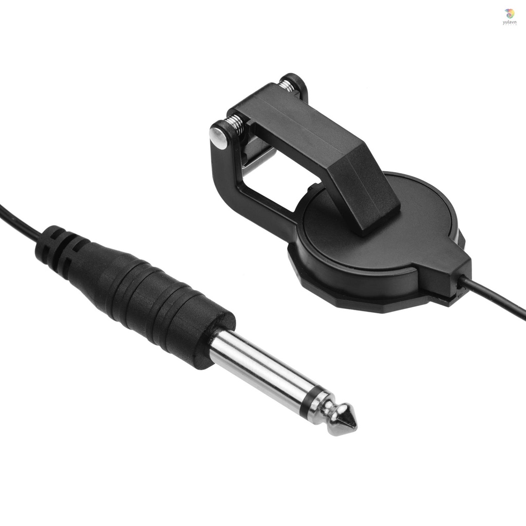 Dụng Cụ Pickup Mini Kẹp Dây Cáp 1 / 4 Inch Kết Nối 2.4M Cho Đàn Guitar Acoustic Guitar Violin Mandolin Ukulele