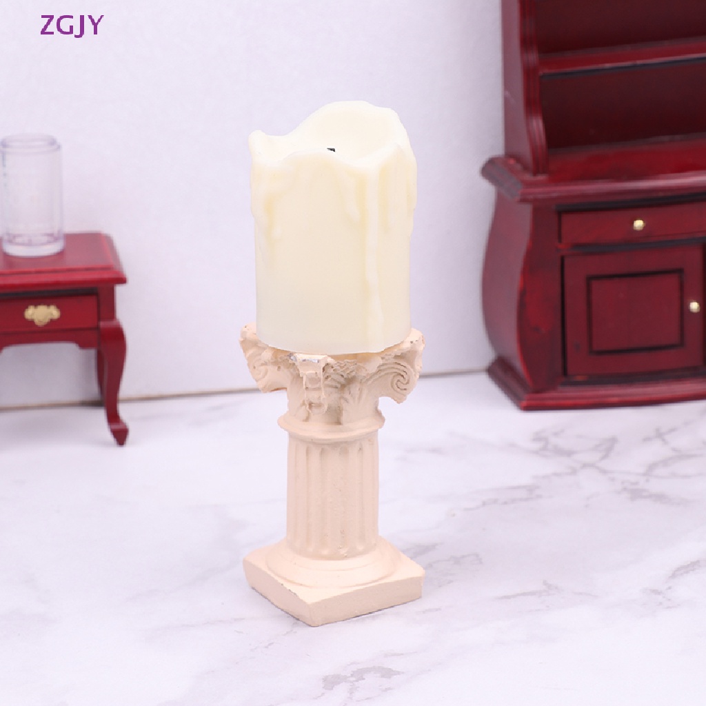 Đèn Bàn Phong Cách La Mã Cổ Điển 1 / 12 Dành Cho Nhà Búp Bê Mới