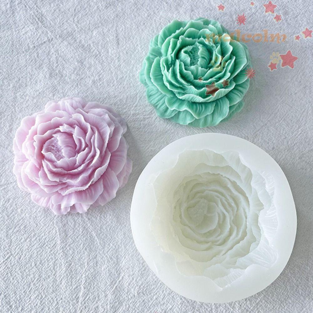 Khuôn Làm Nến / Xà Phòng Hình Bông Hoa 3D Bằng Nhựa Epoxy Độc Đáo DIY