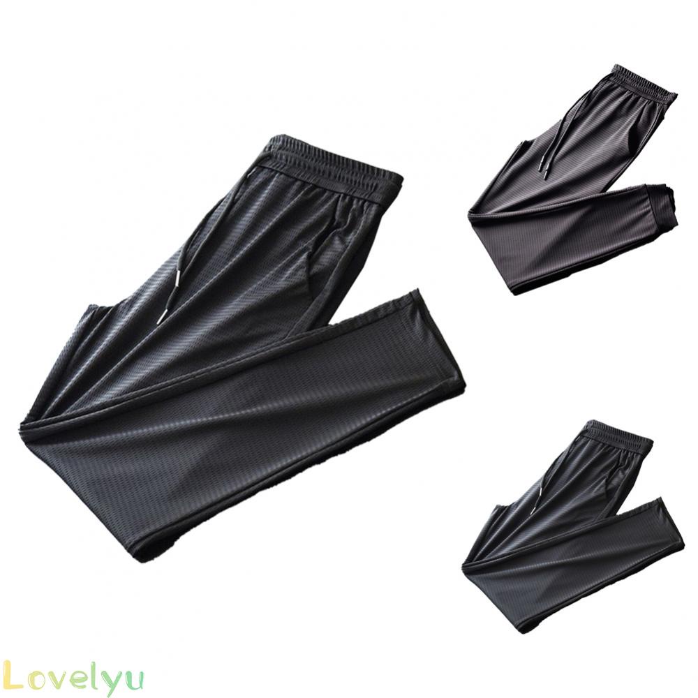 ⭐2023 ⭐Pants Ice Silk Men\'s Mesh Trousers Quick-dry Sports Pants Streetwear