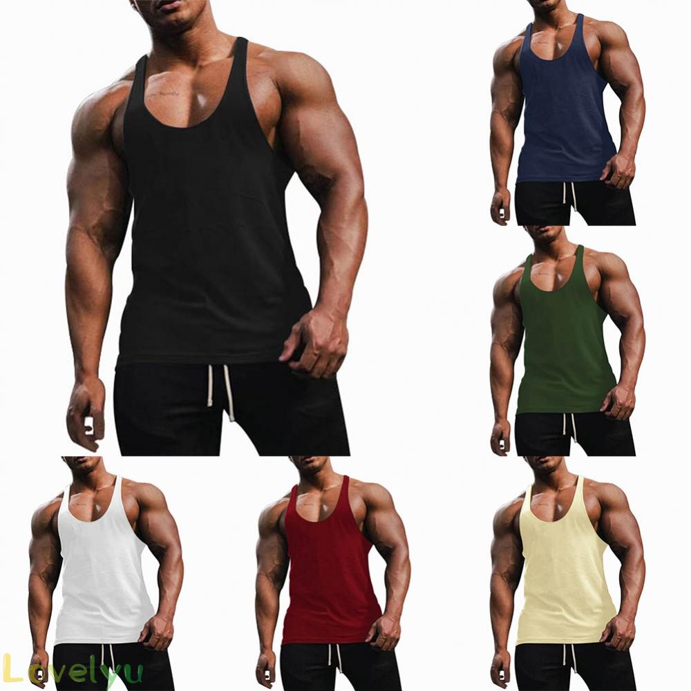 ⭐2023 ⭐Adults Male Mens Tank Tops Crew Neck Fashion Fitness Gym Mens Sleeveless