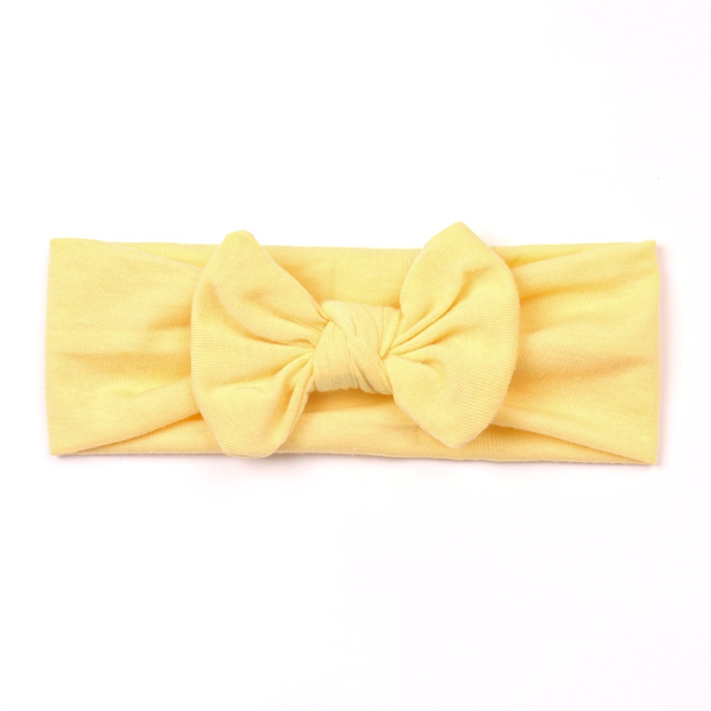 Băng Đô Thắt Nơ Màu Trơn Mới Cho Bé Gái