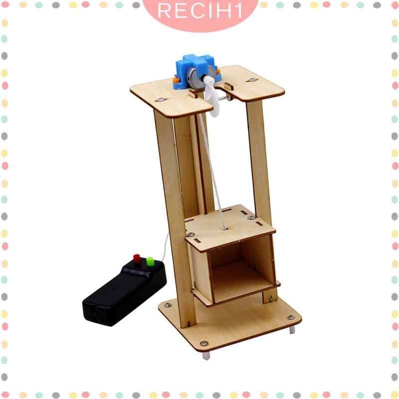 Đồ Chơi Thang Máy Nâng Đồ Chơi DIY Bằng Gỗ Giáo Dục Sớm Cho Bé