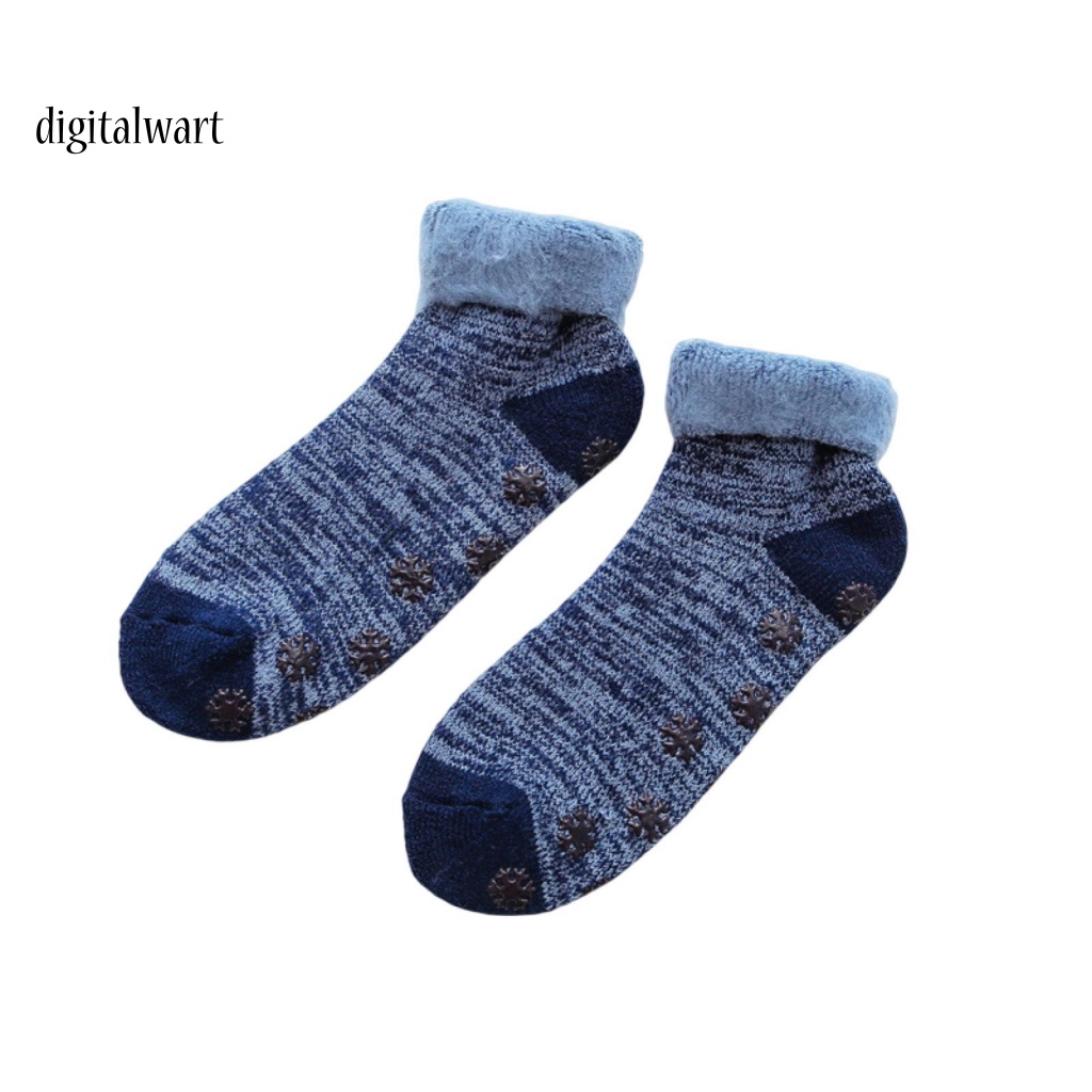 Kỹ Thuật Số| 1 Đôi Tất Dệt Kim Dày Mềm Mại Giữ Ấm Chống Dầu Nhiều Màu Thời Trang Mùa Đông Cho Nữ