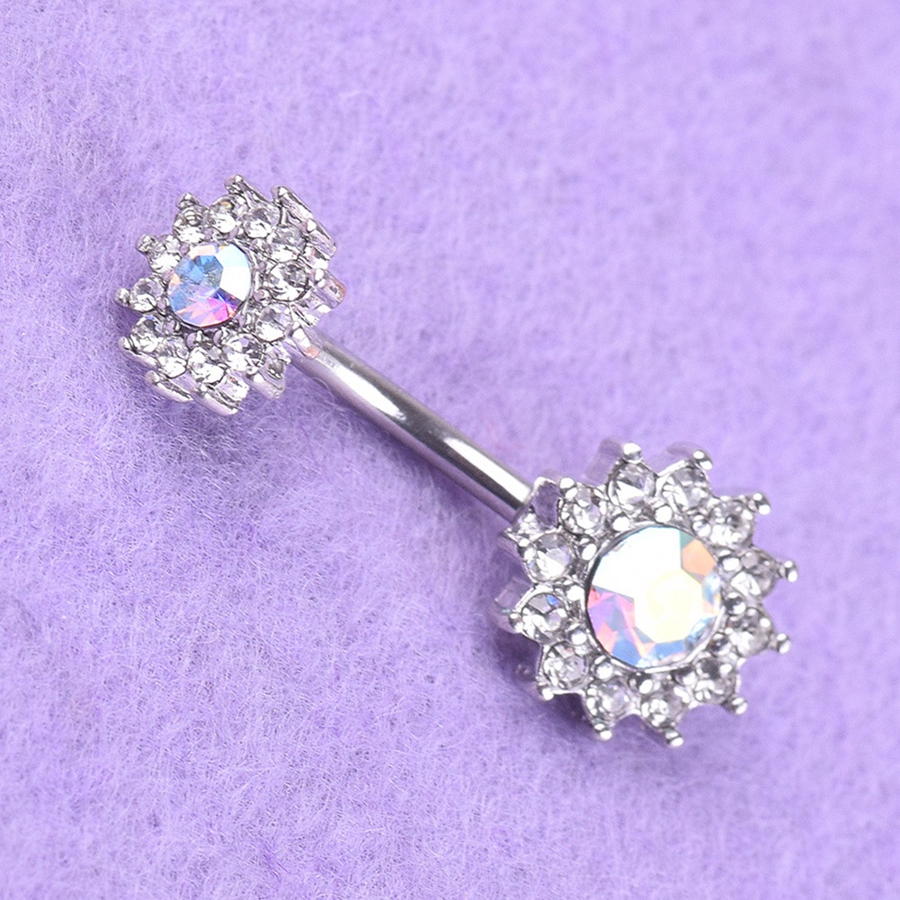 Khuyên Rốn Hình Hoa Đính Đá Lấp Lánh Gợi Cảm Cho Nữ