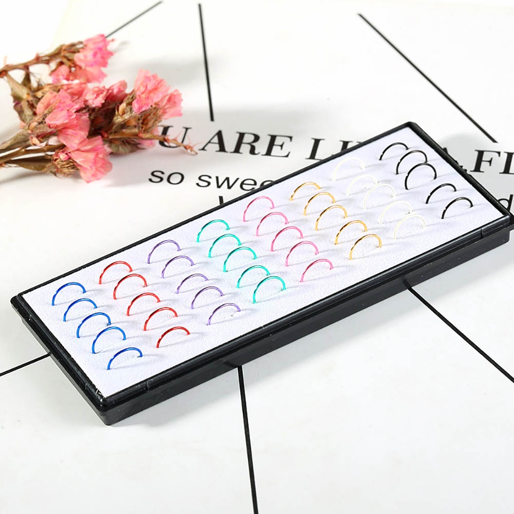 Set 40 Khuyên Mũi Bằng Thép Không Gỉ Cá Tính