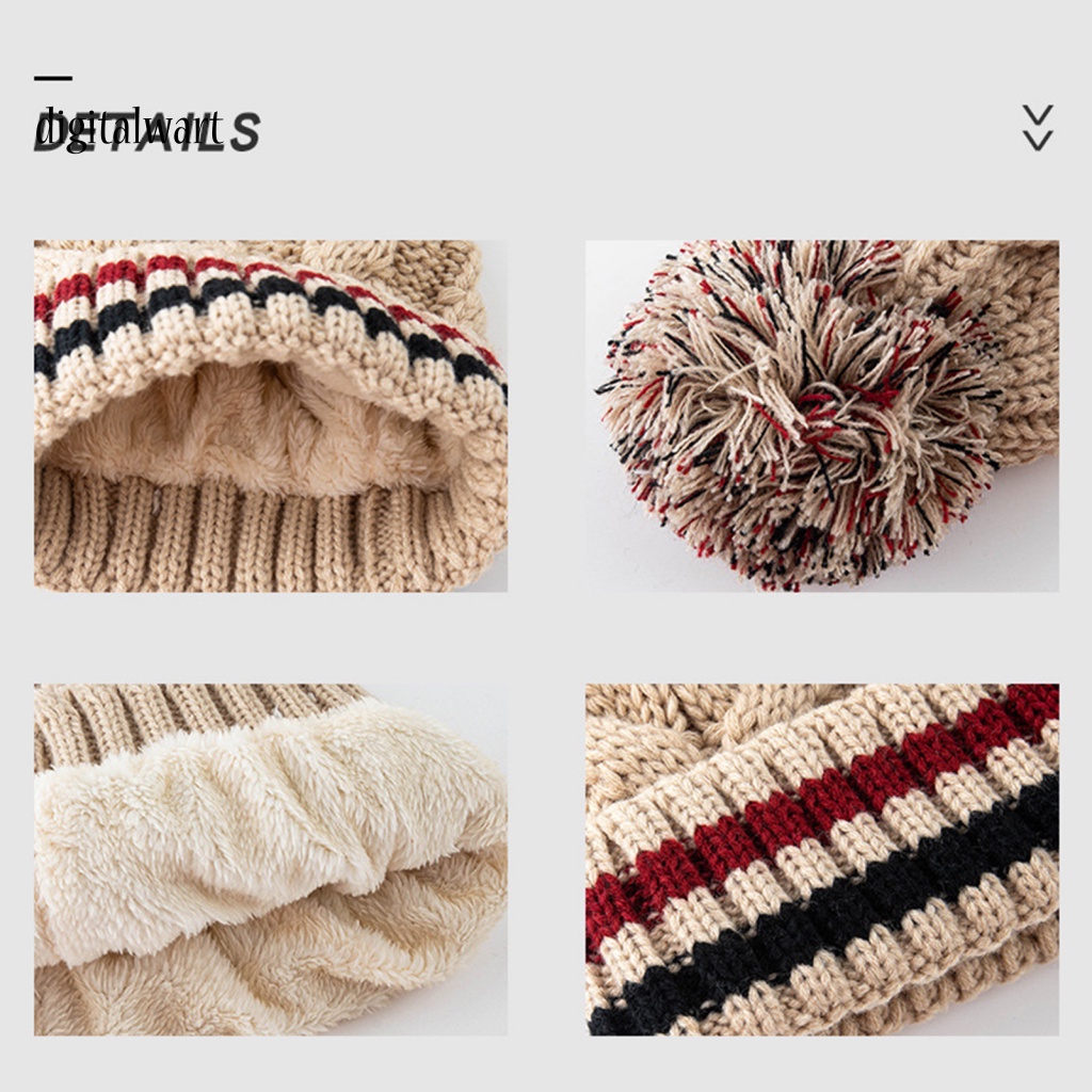 Kỹ Thuật Số| Mũ Len Beanie Nữ Đính Quả Cầu Lông Thời Trang