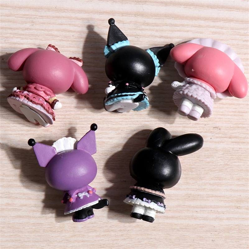 Mô Hình Búp Bê Nhân Vật Kuromi Lolita Melody 3cm Bằng PVC