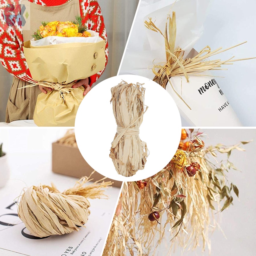 Cuộn Dây Ruy Băng Raffia 10m Trang Trí Bó Hoa
