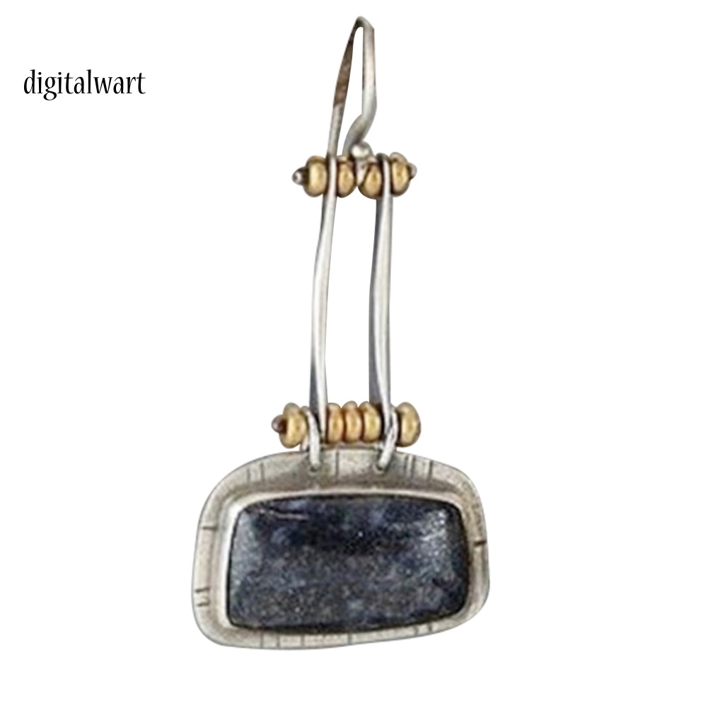 Kỹ Thuật Số| Khuyên Tai Hợp Kim Hình Chữ Nhật Phong Cách Vintage