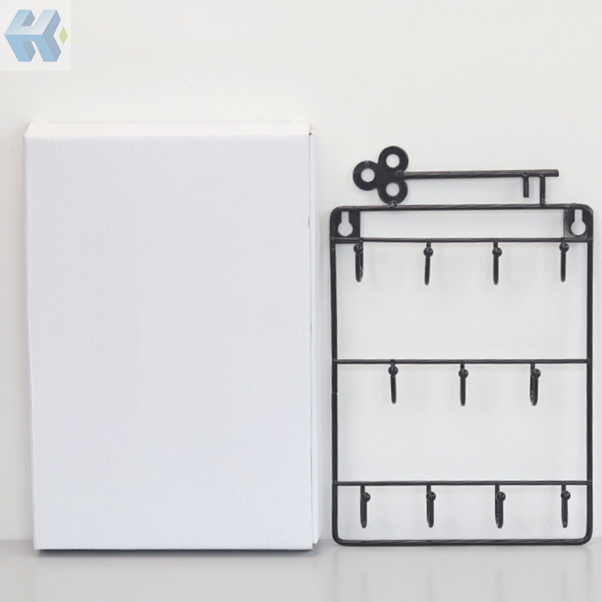Giá Đỡ 11 Móc Treo Đồ Gắn Tường Bằng Sắt Phong Cách Hiện Đại