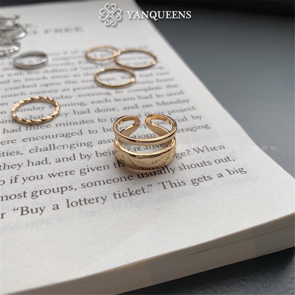 Set 7 Nhẫn Đeo Khớp Ngón Tay Thời Trang Cá Tính Cho Nữ Yanqueens Trang sứ Quà tặng