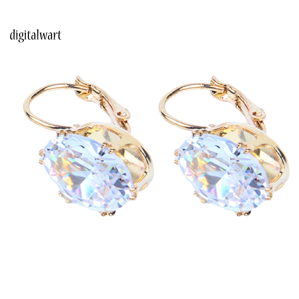 Kỹ Thuật Số| Bông Tai HợP Kim HìNh GiọT NướC ĐíNh Đá Sang TrọNg