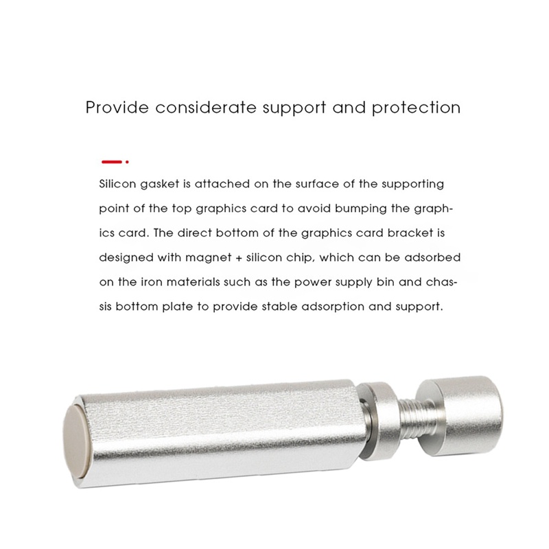 Giá Đỡ Card Đồ Họa GPU Bằng Hợp Kim Nhôm Màu Bạc Tùy Chỉnh Tiện Dụng