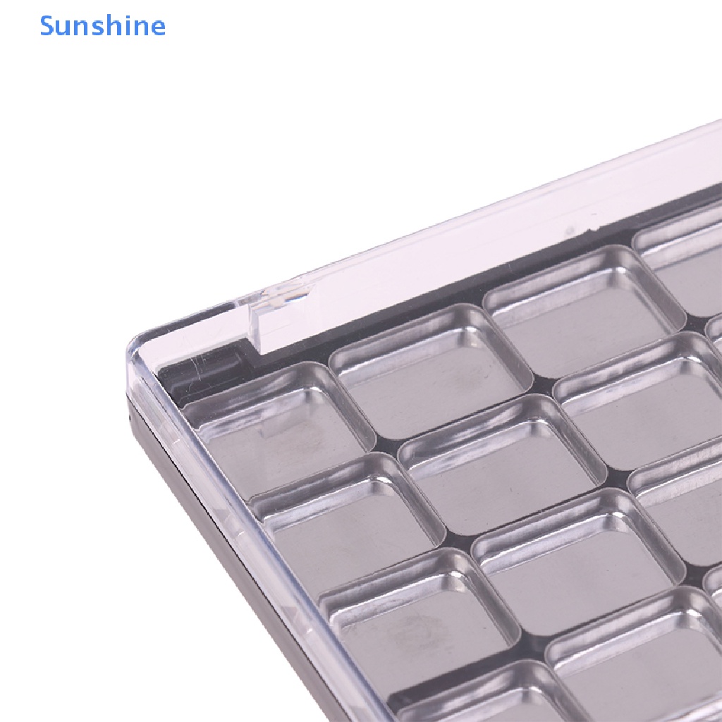 1 Hộp Đựng Mỹ Phẩm Từ Tính DIY Với 20 Ngăn Sắt Và Cọ Tiện Dụng