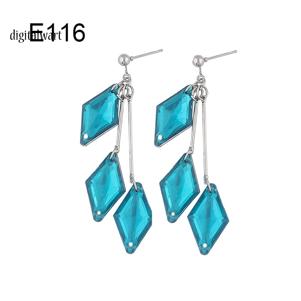 Kỹ Thuật Số| Bông Tai Dạng Kẹp Hình Học Màu Xanh Dương Thời Trang Cho Nữ