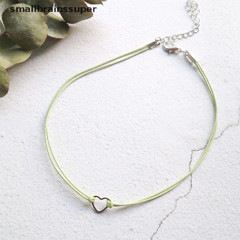 Vòng Cổ Choker Vải Nhung Ngắn Mặt Trái Tim Nhỏ Thời Trang Cho Nữ SBS